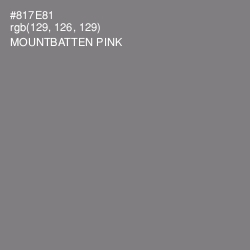 #817E81 - Mountbatten Pink Color Image
